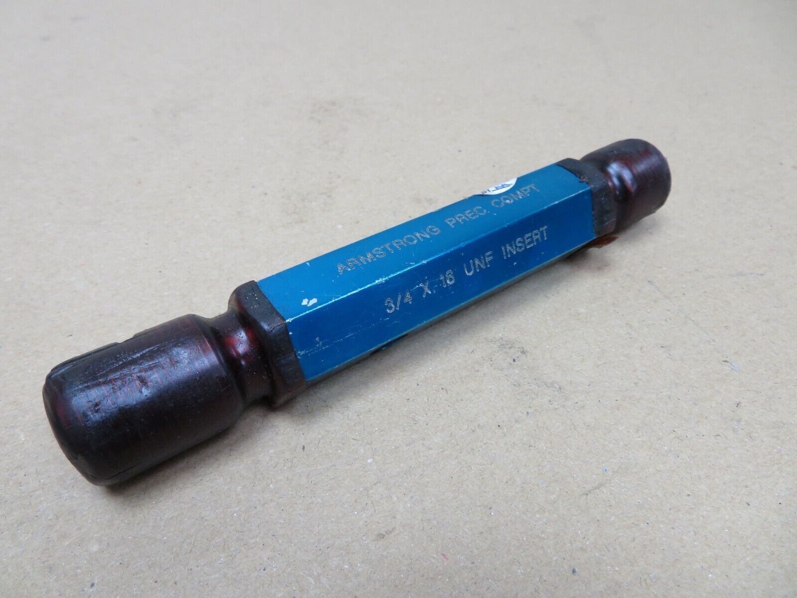 Armstrong 3/4″ x 18 UNF Helicoil Insert GO NOGO Screw Thread Plug Gauge