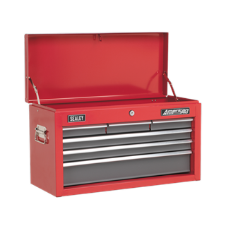 American PRO® Topchest 6 Drawer - Red/Grey