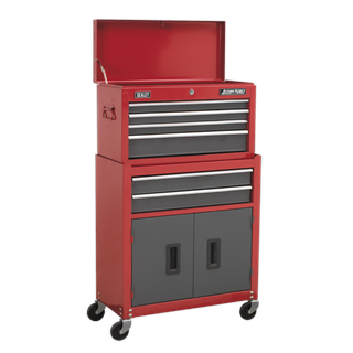 American PRO® Topchest & Rollcab Combination 6 Drawer - Red