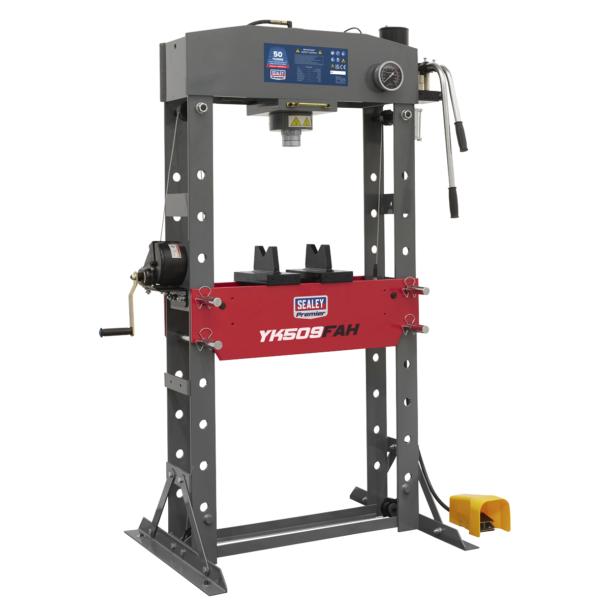 Premier Air/Hydraulic Floor Type Press with Foot Pedal 50 Tonne Toolz4You
