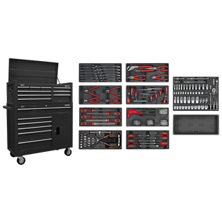 American PRO® Tool Chest Combination with 117pc Tool Kit - Black