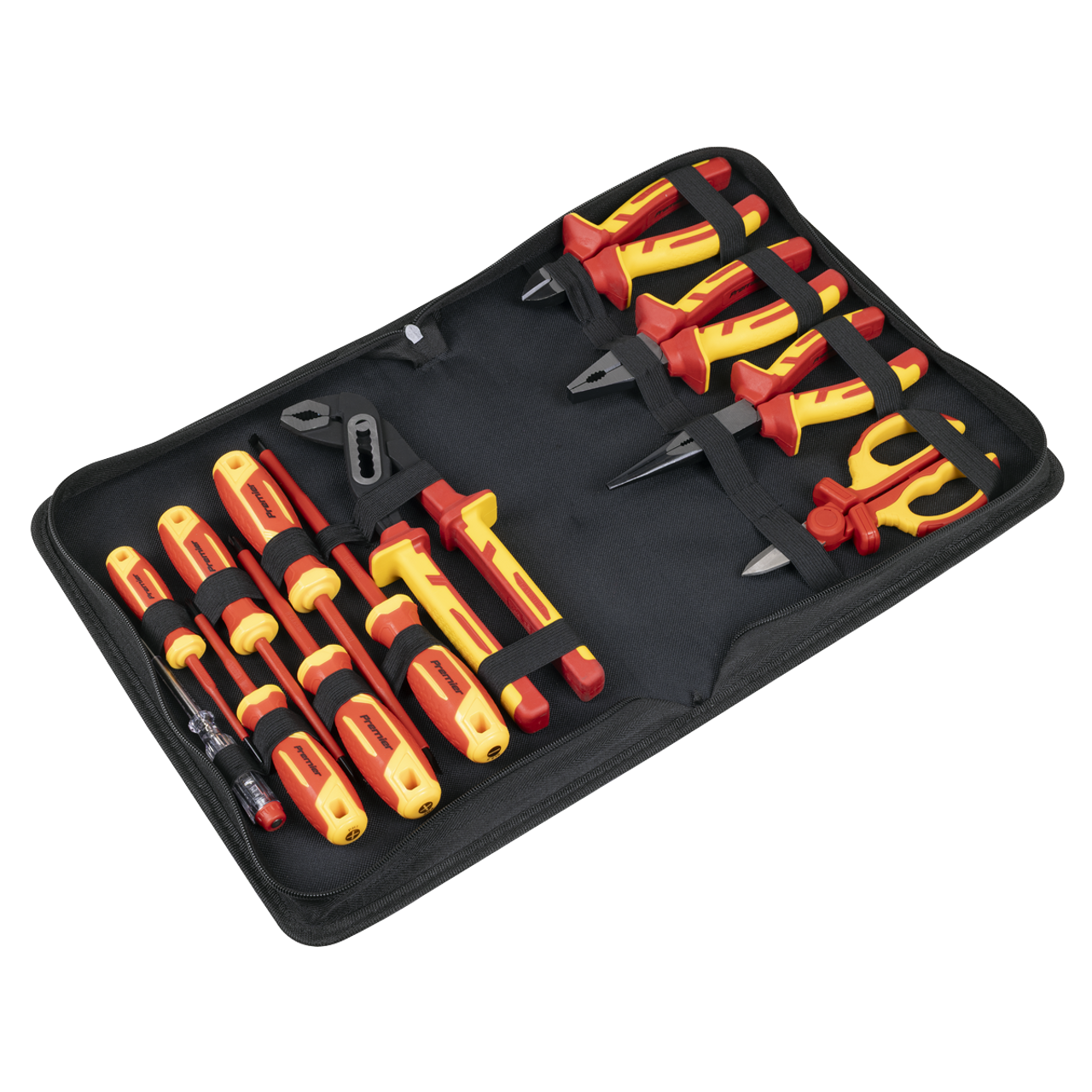 Sealey Premier Screwdriver, Pliers & Scissor Set 12pc - VDE Approved