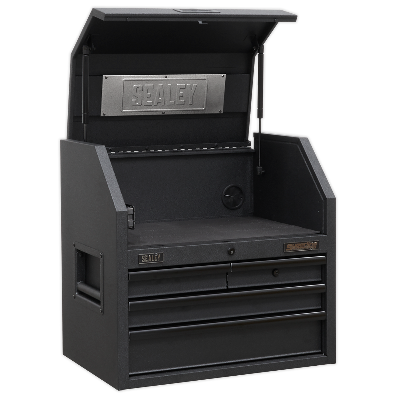 Sealey Superline PRO® Black Edition Topchest with 4 Soft Close Drawers & Power Bar 660mm